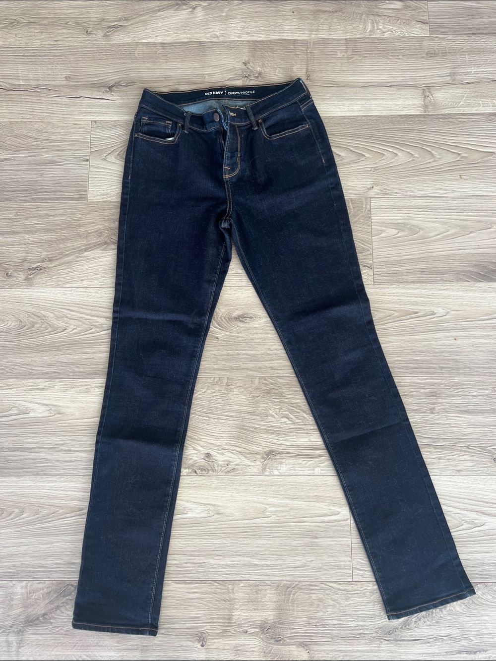 Old Navy Indigo curvy mid rise Skinny Jeans - Women's size 6 LONG